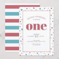 Chic Geometric Triangle und Wirbel zum ersten Gebu