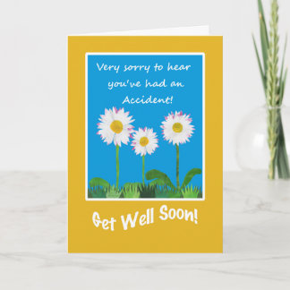 Chic Get Well Card from Accident, Daisises Karte