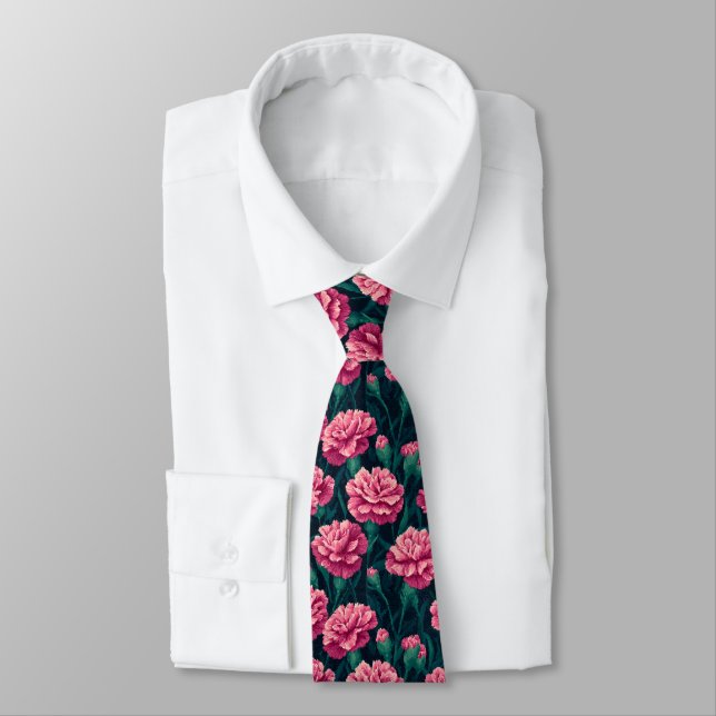 Chic Gifts For Father Carnation Floral Krawatte (Gebunden)
