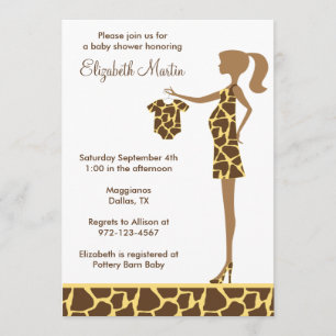 Chic Giraffe Imprimer Baby shower Invitation