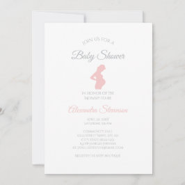 Chic Girl Baby Dusche Schwangere Frau Baby Bump Einladung