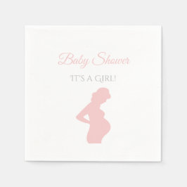 Chic Girl Baby Dusche Schwangere Frau Baby Bump Serviette