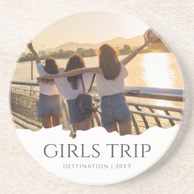 Chic Girls Trip | Girl-Wochenende-Foto Getränkeuntersetzer (Vorne)