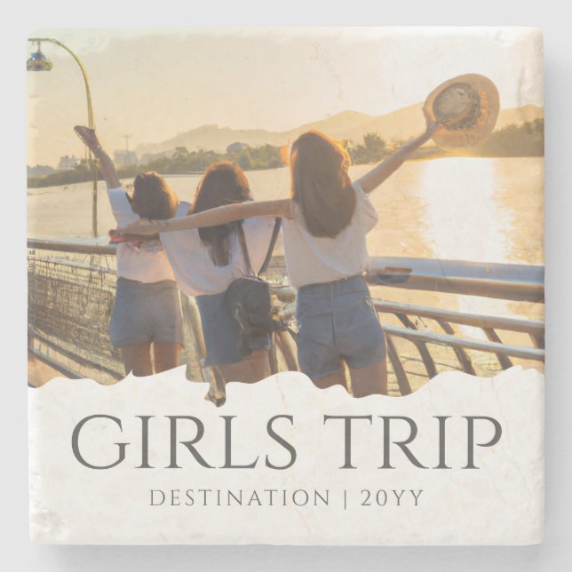 Chic Girls Trip | Girl-Wochenende-Foto Steinuntersetzer (Vorderseite)