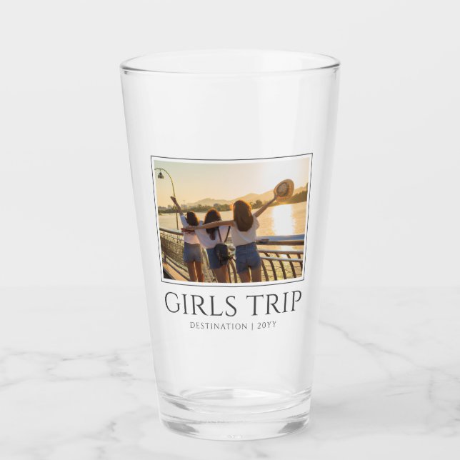 Chic Girls Trip | Girls-Wochenende Custom-Foto Glas (Vorderseite)