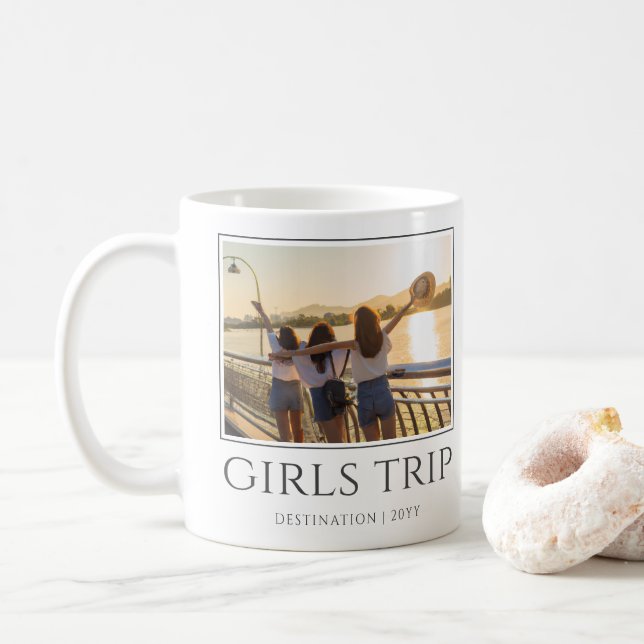 Chic Girls Trip | Girls-Wochenende Custom-Foto Kaffeetasse (Mit Donut)