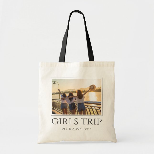 Chic Girls Trip | Girls-Wochenende Custom-Foto Tragetasche (Vorne)