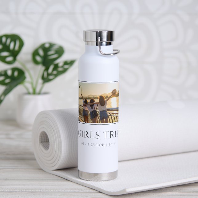 Chic Girls Trip | Girls-Wochenende Custom-Foto Trinkflasche (Yoga)