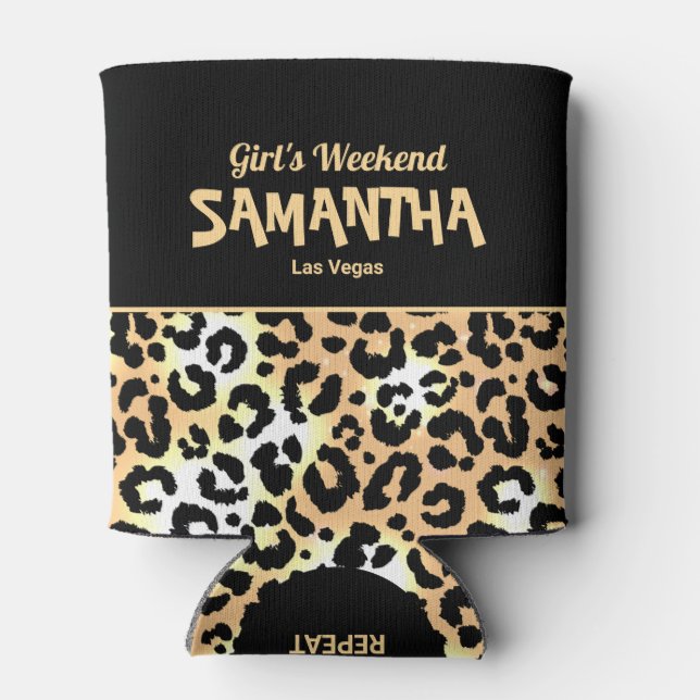 Chic Girls Weekend Wilde Leopard Print Dosenkühler (Rückseite)