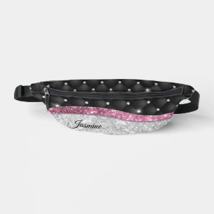 Chic girly faux parties scintillant argent noir ro