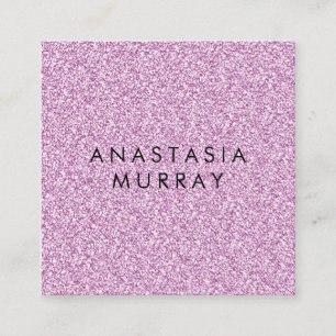 Chic, Girly & Glam Lilac Lila Glitzer Glitzern Quadratische Visitenkarte