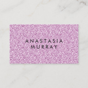Chic, Girly & Glam Lilac Lila Glitzer Glitzern Visitenkarte