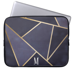 Chic Girly Lila & Gold Abstrakt Laptopschutzhülle