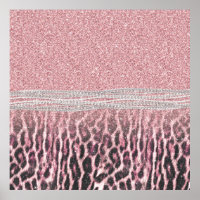 Chic Girly Pink Leopard Glitzer Image