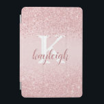 Chic Girly Rose Gold Glitzer Sparkname Monogram iPad Mini Hülle<br><div class="desc">Modernes, mädchenhaftes Gold-Glitzer-Motiv mit glänzender Rose, mit Monogramm und handgeschriebenem Skriptnamen, der auf dem Namen besonders funkelnd ist. ÄNDERUNGEN: Sie können den Textstil, die Textgröße, die Farbe oder die Platzierung ändern oder eine andere Hintergrundfarbe für ein individuelles Schriftart auswählen, indem Sie auf ANKÜNFTIG AUSFÜHREN klicken. Kontaktieren Sie den Designer über...</div>