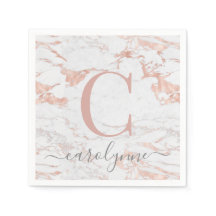 Chic Girly Rose | Marmormonogramm