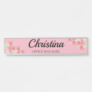Chic Glam Floral Türschild