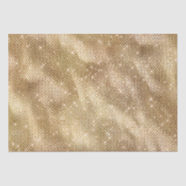 Chic Glam Gold Sparkle Seidenpapier (Vorderseite)