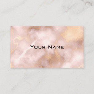 Chic Glam Luxus Kupfer Rose Gold Marmormuster Visitenkarte