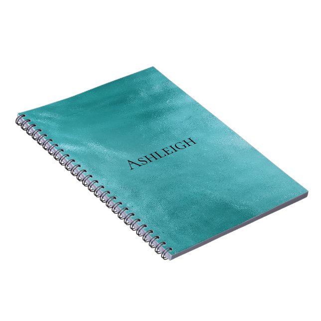 Chic Glam Turquoise Aqua Blue Notizblock (Rechte Seite)