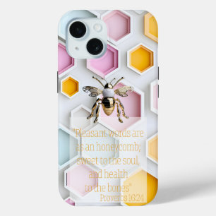 Chic Glaube Pink Gelb Blau Weiß Waben Biene Case-Mate iPhone Hülle