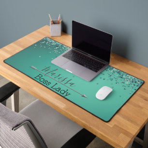 Chic Glitterie Turquoise Personnalisé Boss Lady