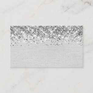 Chic Glittery light Silver Foil Blank Platzkarte