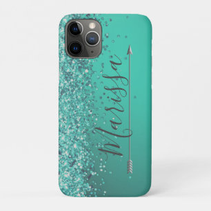 Chic Glittery Turquiose Personalisiert Case-Mate iPhone Hülle