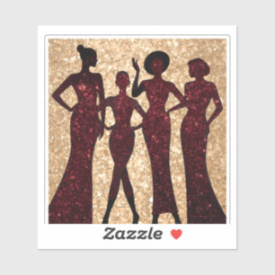 Chic glitz Modeparty Aufkleber