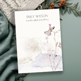 Chic Glitzer Pressed Blume Blank Juwelier Display Visitenkarte