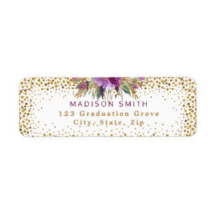 Chic Glitzer Watercolor Blume Gold Confetti