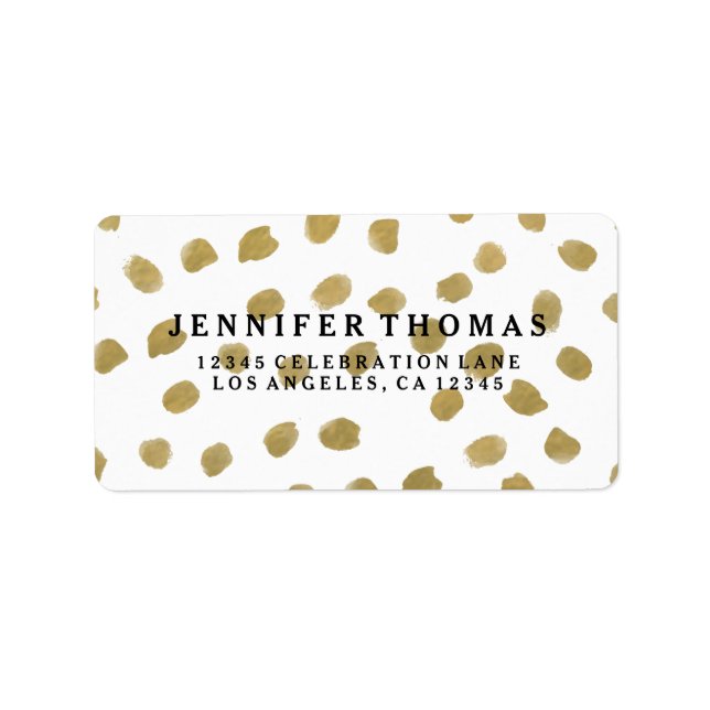 Chic Gold Address Labels Adressaufkleber (Vorne)