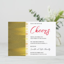 Chic Gold Art Deco Neue Jahre Einladung
