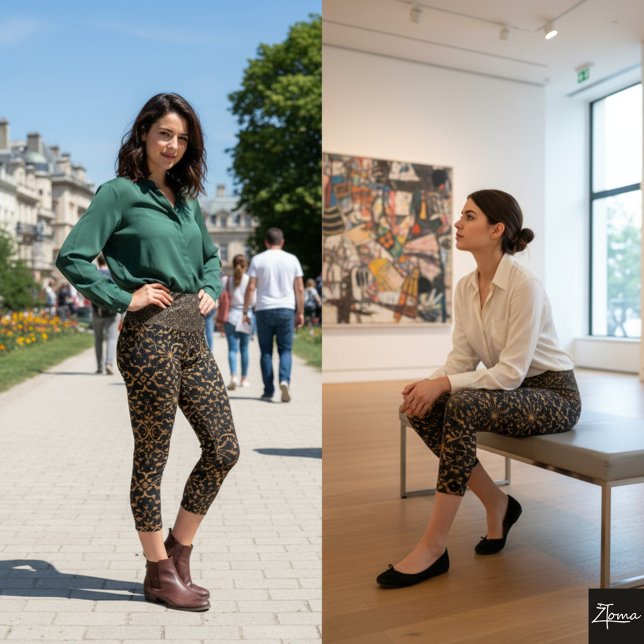 Chic Gold & Black Capris (Von Creator hochgeladen)