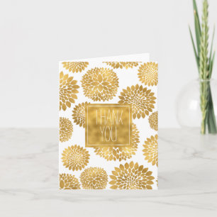 Chic Gold Blume danke