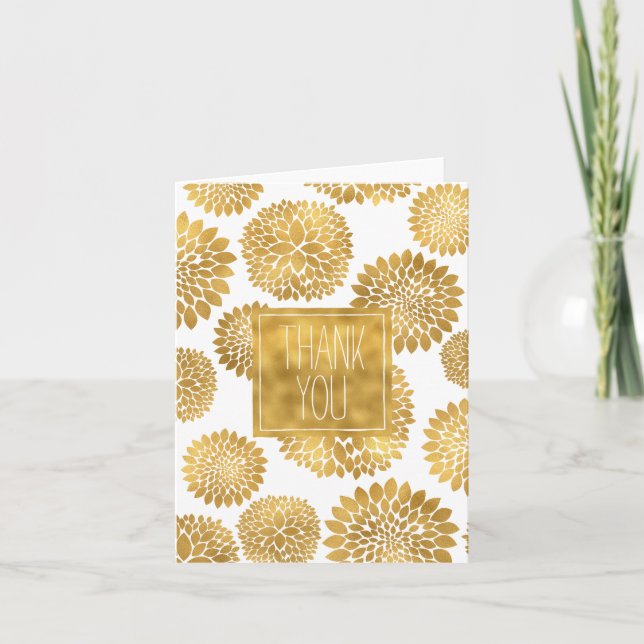 Chic Gold Blume danke (Vorderseite)