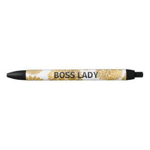 Chic Gold Blume Kugelschreiber