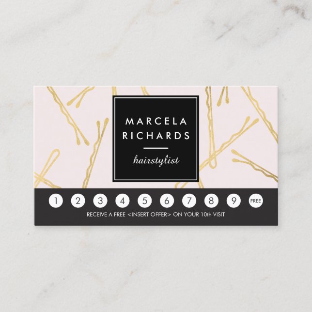 Chic Gold Bobby Buttone Friseur Rosa Treue (Vorderseite)