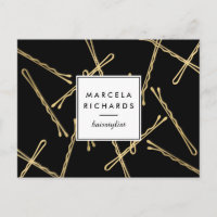Chic Gold Bobby Buttone Friseur Stylist Salon Blac