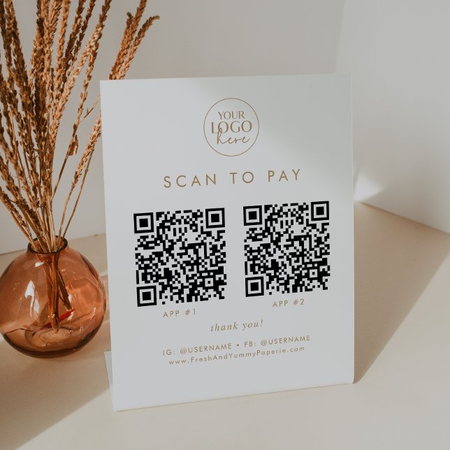 Chic Gold Business-Logo 2 Anwendungen Scannen zum  Sockelschild (Von Creator hochgeladen)