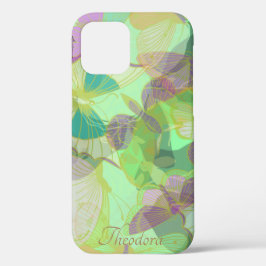 Chic Gold Butterfly Pistachio Violet Case-Mate iPhone Hülle