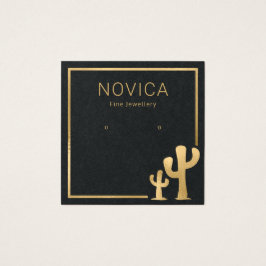 Chic Gold Cactus Earring Display Card