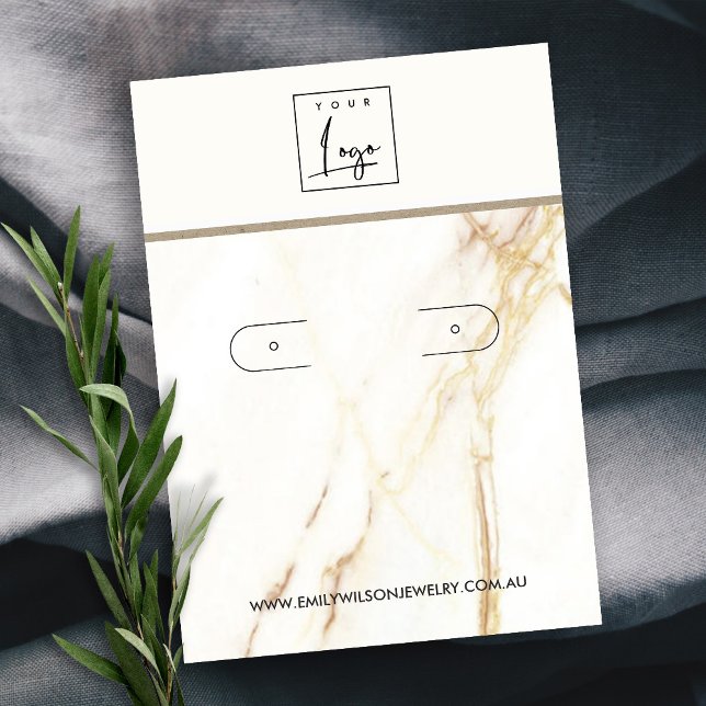 CHIC GOLD CALACATTA MARBLE HOOP EARRING VISITENKARTE (Von Creator hochgeladen)