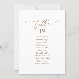 Chic Gold Calligraphy Wedding Seating Chart Cards Einladung