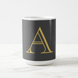 Chic Gold Color Monogram Berufliche Kalligrafie Kaffeetasse