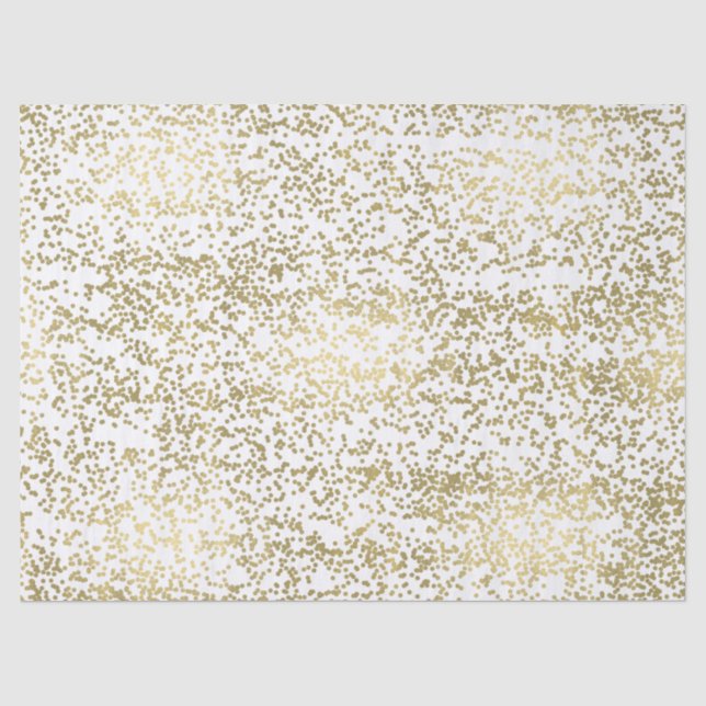 Chic Gold Confetti Seidenpapier (Vorderseite)