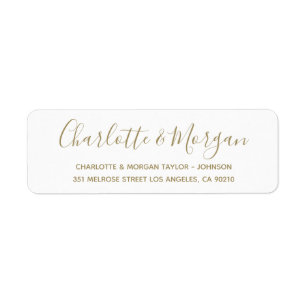 Chic Gold Custom Skript moderne elegante Hochzeit