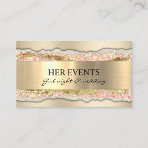 Chic Gold Design Cards für Event Manager Visitenkarte