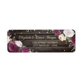 Chic Gold Diamonds Burgundy Blume Wood