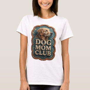 Chic Gold DOG MOM CLUB Custom-T-Shirt T-Shirt